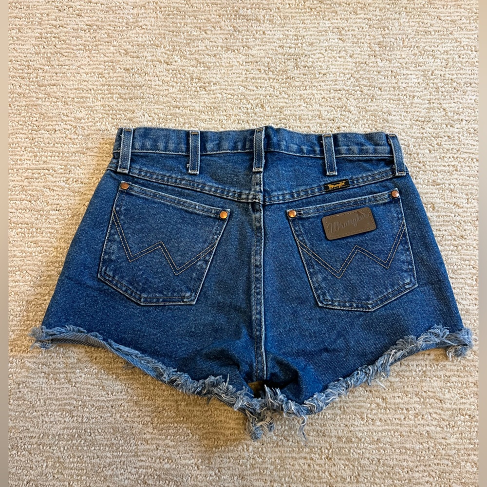 Levi's Dark Blue High-Rise Denim Cutoff Shorts